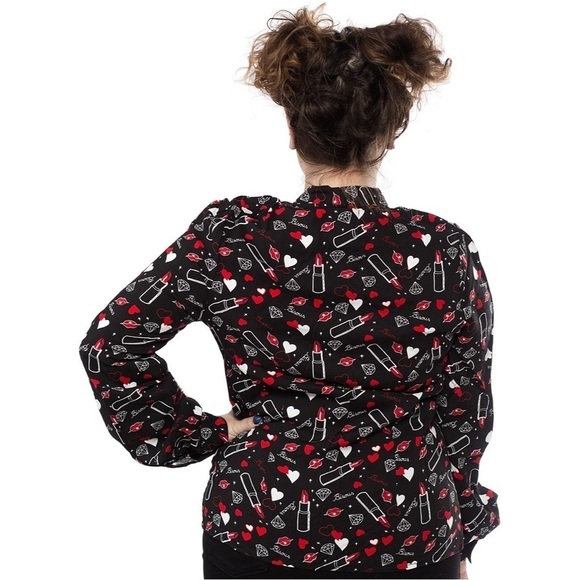 HELL BUNNY BISOUS BLOUSE SIZE SMALL - Picture 2 of 7